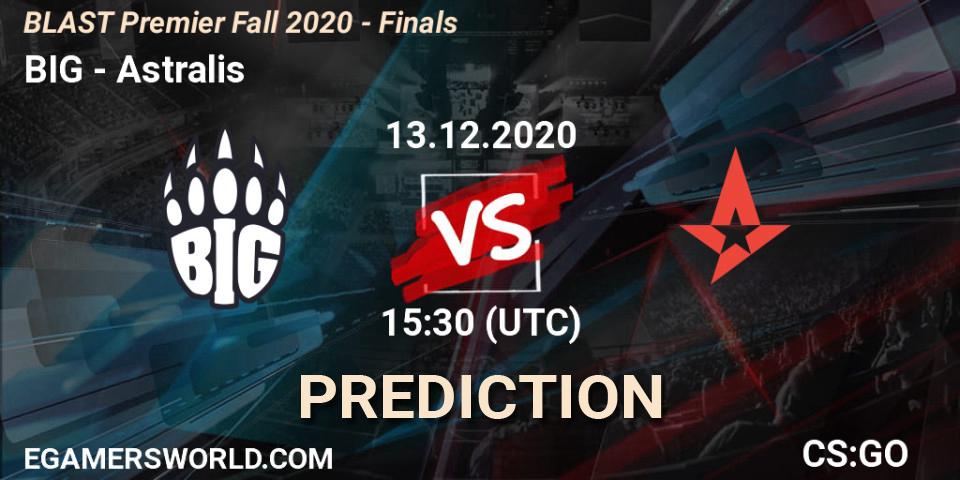 BIG vs Astralis: Betting TIp, Match Prediction. 13.12.20. CS2 (CS:GO), BLAST Premier Fall 2020 - Finals