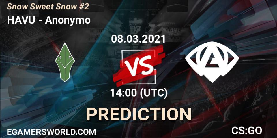 HAVU vs Anonymo: Betting TIp, Match Prediction. 08.03.21. CS2 (CS:GO), Snow Sweet Snow #2