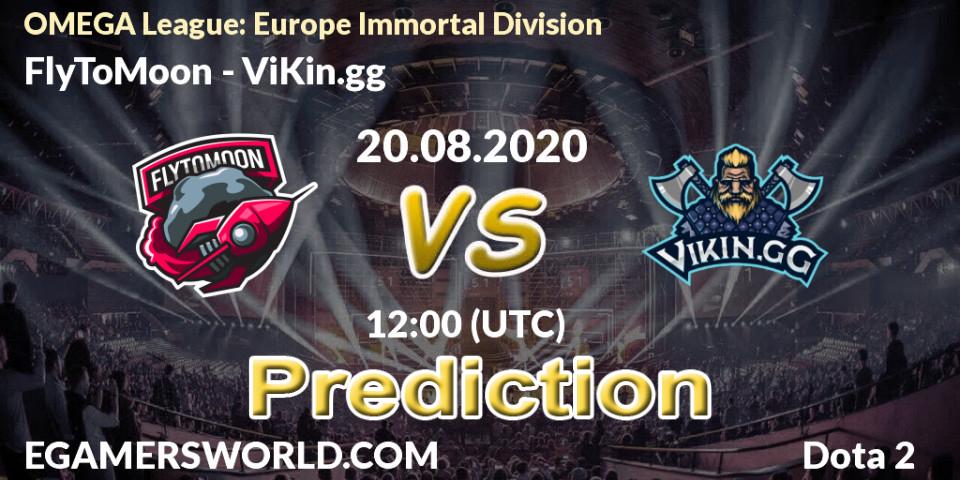 FlyToMoon vs ViKin.gg: Betting TIp, Match Prediction. 20.08.20. Dota 2, OMEGA League: Europe Immortal Division