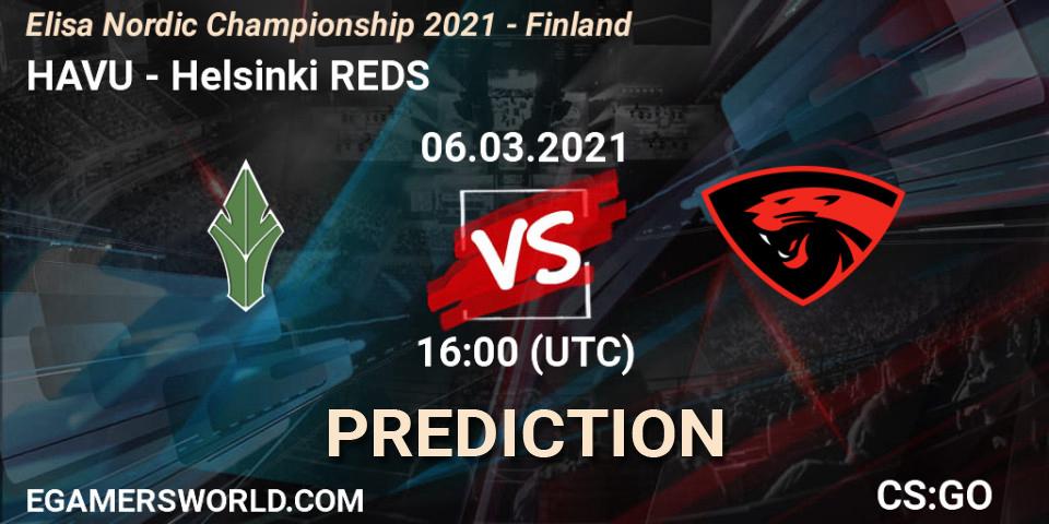 HAVU vs Helsinki REDS: Betting TIp, Match Prediction. 06.03.21. CS2 (CS:GO), Elisa Nordic Championship 2021 - Finland