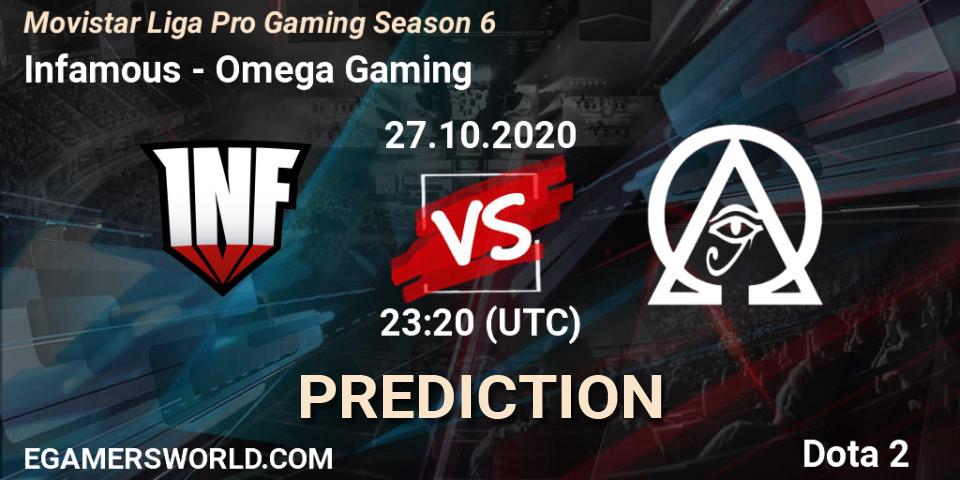 Infamous vs Omega Gaming: Betting TIp, Match Prediction. 27.10.20. Dota 2, Movistar Liga Pro Gaming Season 6