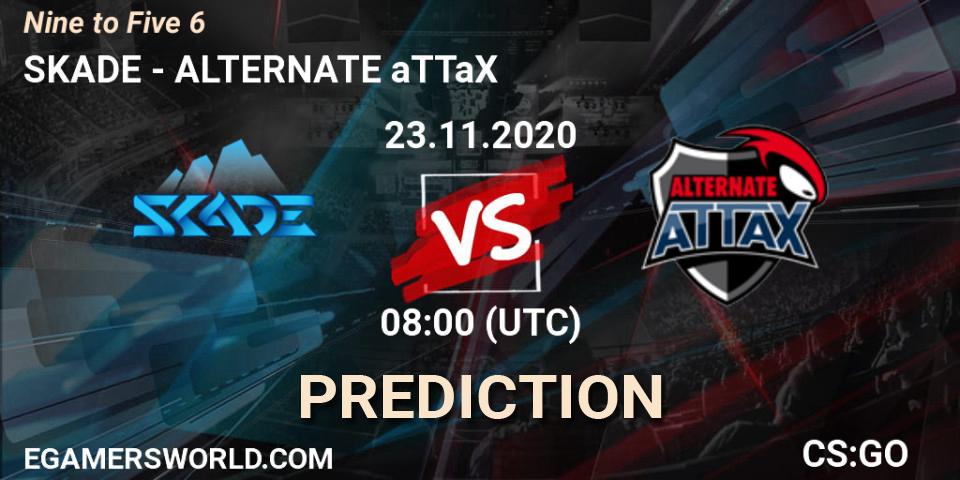 SKADE vs ALTERNATE aTTaX: Betting TIp, Match Prediction. 23.11.2020 at 08:00. Counter-Strike (CS2), Nine to Five 6
