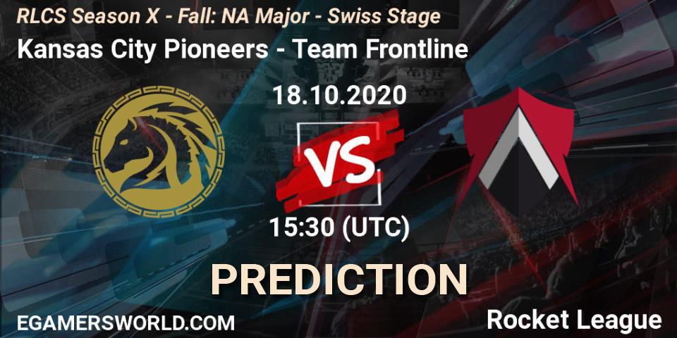 Kansas City Pioneers vs Team Frontline: Betting TIp, Match Prediction. 18.10.20. Rocket League, RLCS Season X - Fall: NA Major - Swiss Stage