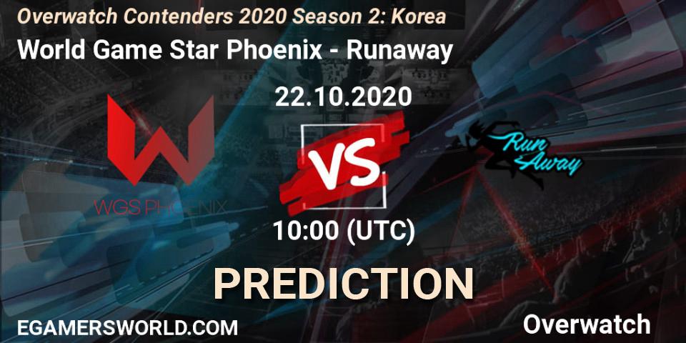 World Game Star Phoenix vs Runaway: Betting TIp, Match Prediction. 22.10.20. Overwatch, Overwatch Contenders 2020 Season 2: Korea