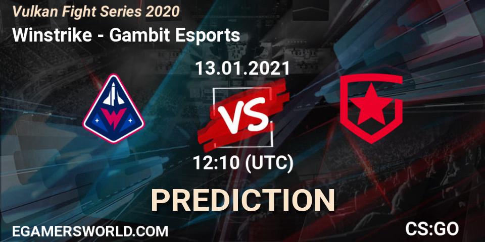 Winstrike vs Gambit Esports: Betting TIp, Match Prediction. 13.01.21. CS2 (CS:GO), Vulkan Fight Series 2020