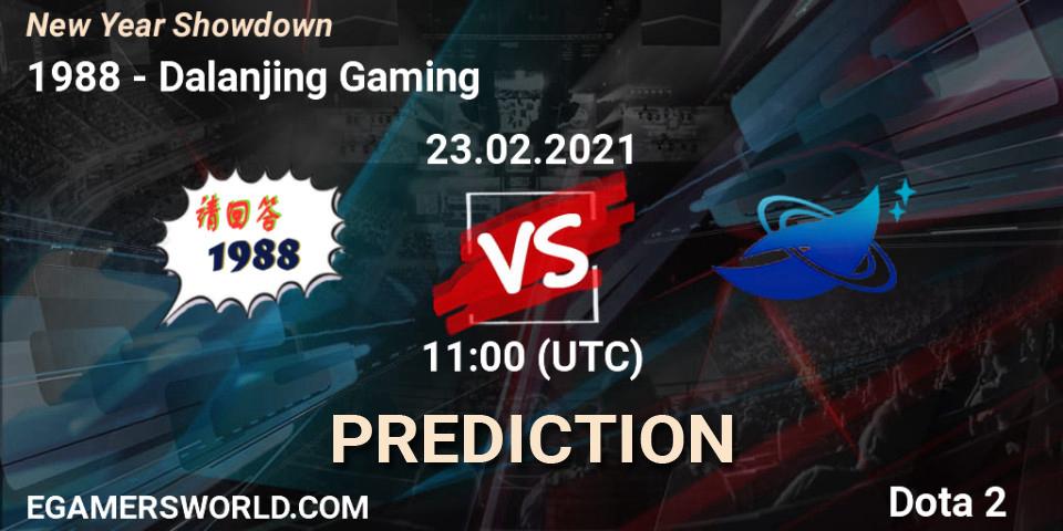 请回答1988 vs Dalanjing Gaming: Betting TIp, Match Prediction. 23.02.2021 at 11:10. Dota 2, New Year Showdown