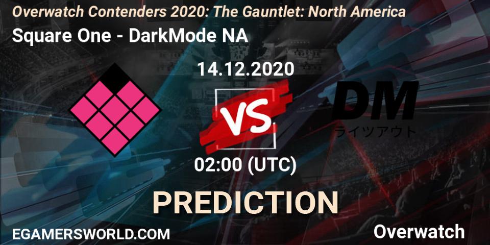 Square One vs DarkMode NA: Betting TIp, Match Prediction. 14.12.20. Overwatch, Overwatch Contenders 2020: The Gauntlet: North America