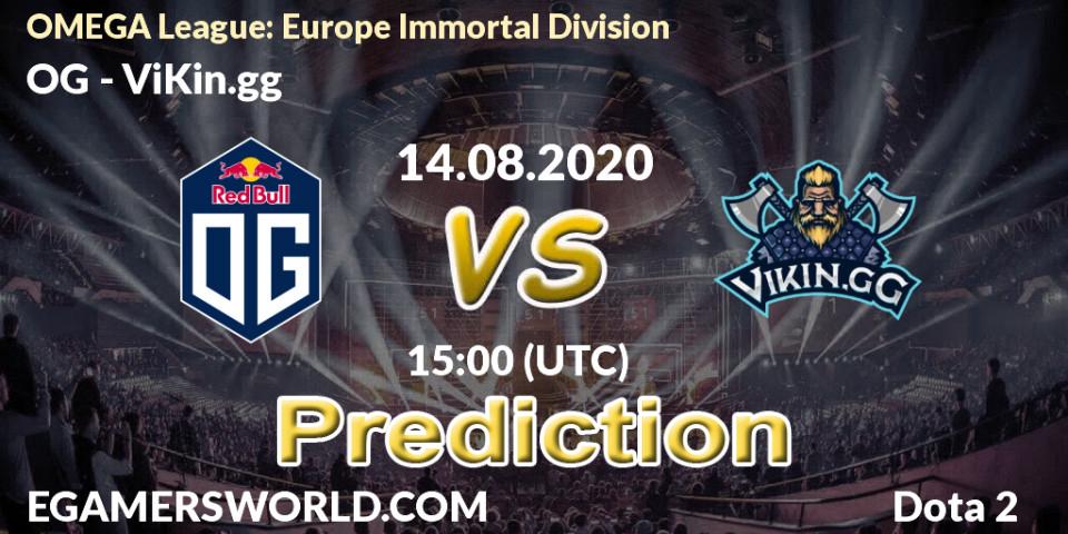 OG vs ViKin.gg: Betting TIp, Match Prediction. 14.08.2020 at 15:25. Dota 2, OMEGA League: Europe Immortal Division