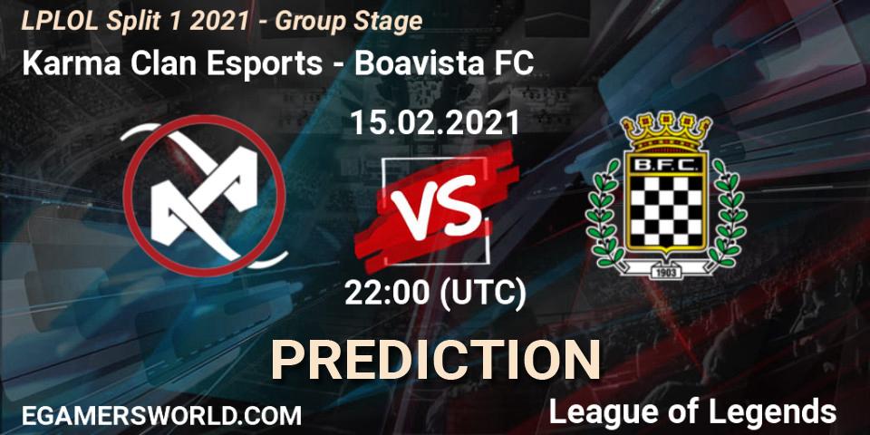 Karma Clan Esports vs Boavista FC: Betting TIp, Match Prediction. 15.02.2021 at 22:15. LoL, LPLOL Split 1 2021 - Group Stage