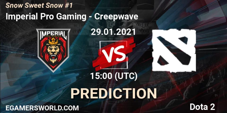 Imperial Pro Gaming vs Creepwave: Betting TIp, Match Prediction. 29.01.21. Dota 2, Snow Sweet Snow #1