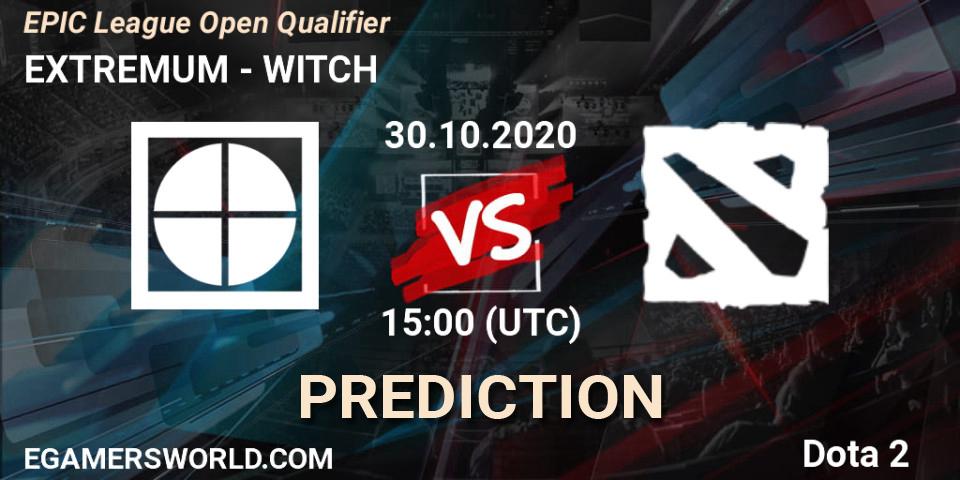 EXTREMUM vs WITCH: Betting TIp, Match Prediction. 30.10.20. Dota 2, EPIC League Open Qualifier