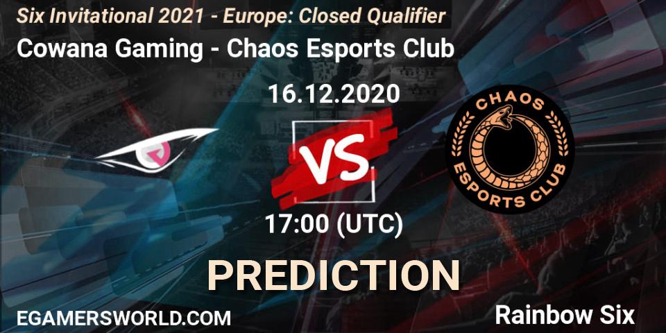 Cowana Gaming vs Chaos Esports Club: Betting TIp, Match Prediction. 16.12.20. Rainbow Six, Six Invitational 2021 - Europe: Closed Qualifier