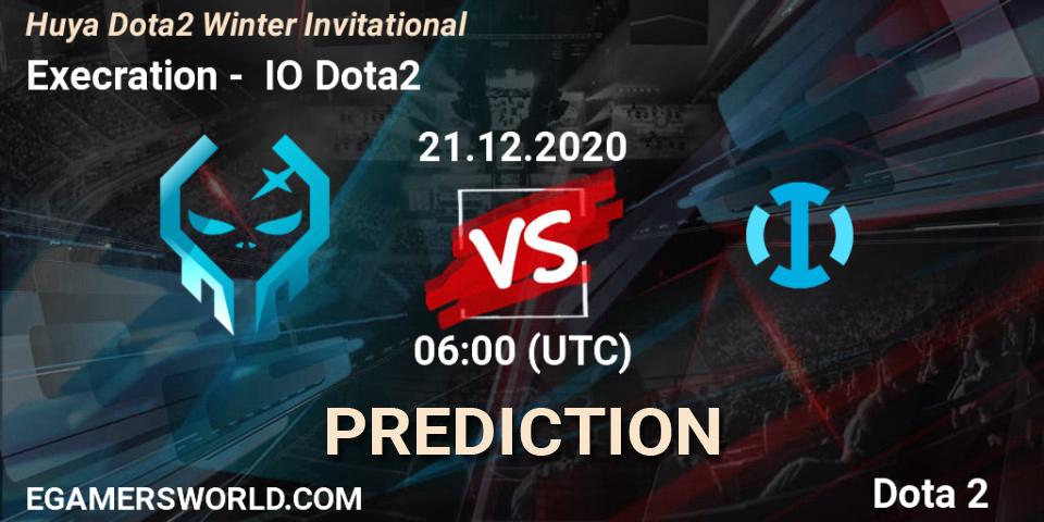 Execration vs IO Dota2: Betting TIp, Match Prediction. 21.12.20. Dota 2, Huya Dota2 Winter Invitational