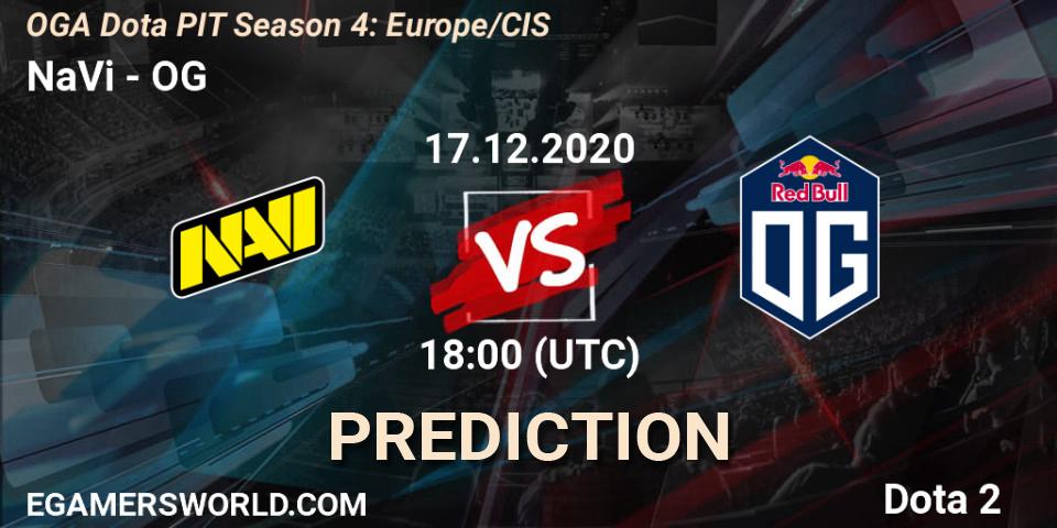 NaVi vs OG: Betting TIp, Match Prediction. 17.12.20. Dota 2, OGA Dota PIT Season 4: Europe/CIS