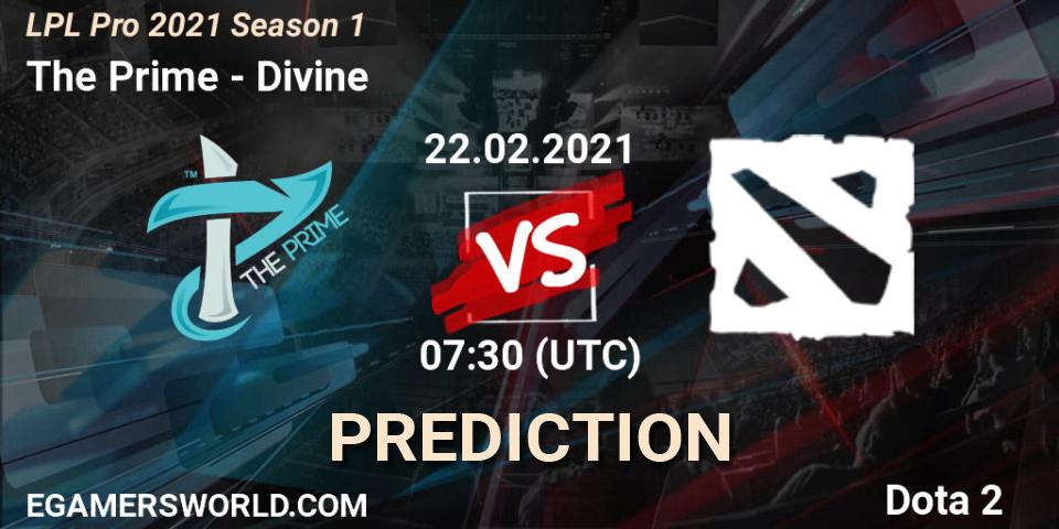 The Prime vs Divine: Betting TIp, Match Prediction. 22.02.2021 at 07:30. Dota 2, LPL Pro 2021 Season 1