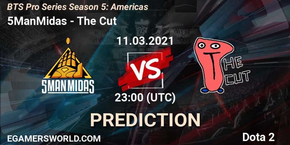 5ManMidas vs The Cut: Betting TIp, Match Prediction. 11.03.2021 at 22:55. Dota 2, BTS Pro Series Season 5: Americas