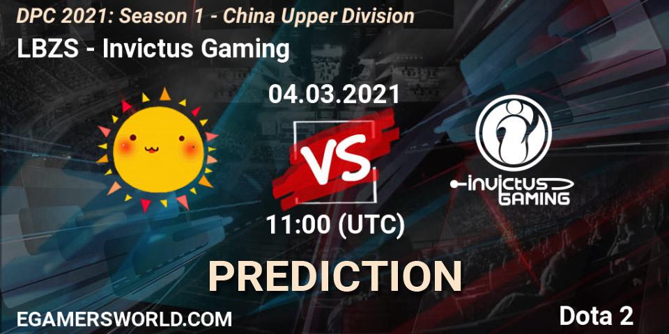 LBZS vs Invictus Gaming: Betting TIp, Match Prediction. 04.03.2021 at 11:01. Dota 2, DPC 2021: Season 1 - China Upper Division