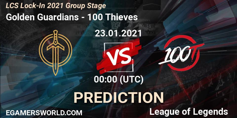 Golden Guardians vs 100 Thieves: Betting TIp, Match Prediction. 23.01.21. LoL, LCS Lock-In 2021 Group Stage