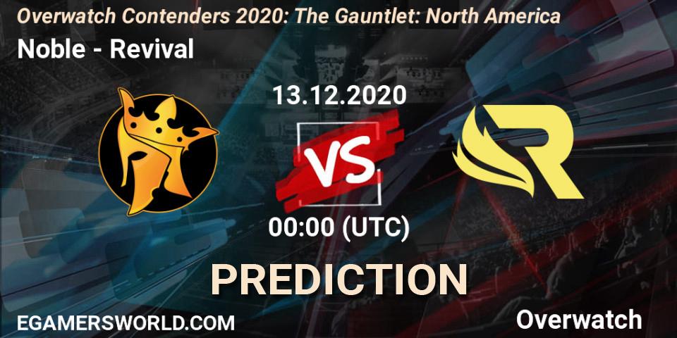 Noble vs Revival: Betting TIp, Match Prediction. 13.12.20. Overwatch, Overwatch Contenders 2020: The Gauntlet: North America