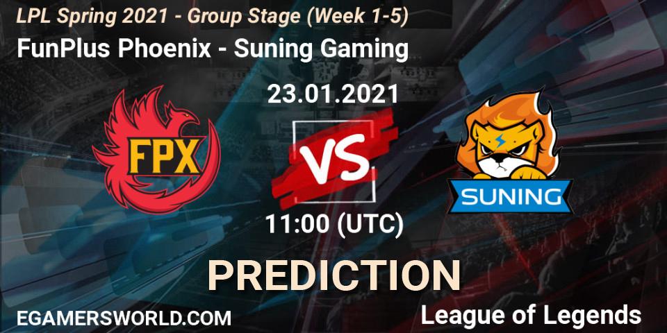 FunPlus Phoenix vs Suning Gaming: Betting TIp, Match Prediction. 23.01.21. LoL, LPL Spring 2021 - Group Stage (Week 1-5)