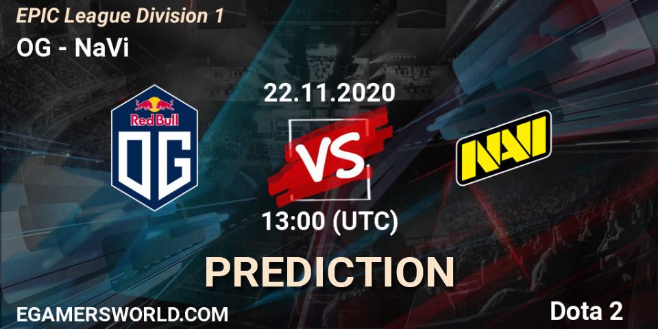 OG vs NaVi: Betting TIp, Match Prediction. 22.11.20. Dota 2, EPIC League Division 1