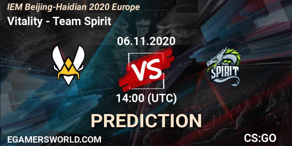 Vitality vs Team Spirit: Betting TIp, Match Prediction. 06.11.20. CS2 (CS:GO), IEM Beijing-Haidian 2020 Europe