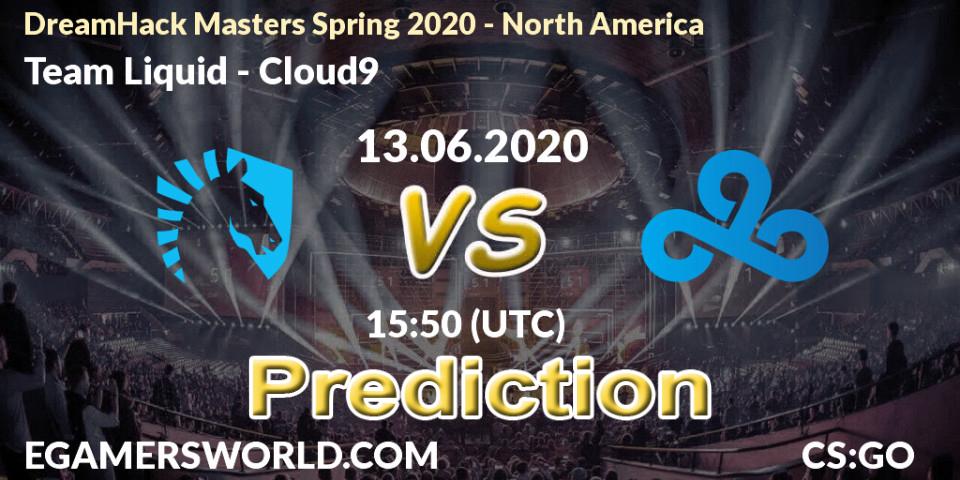 Team Liquid vs Cloud9: Betting TIp, Match Prediction. 13.06.20. CS2 (CS:GO), DreamHack Masters Spring 2020 - North America