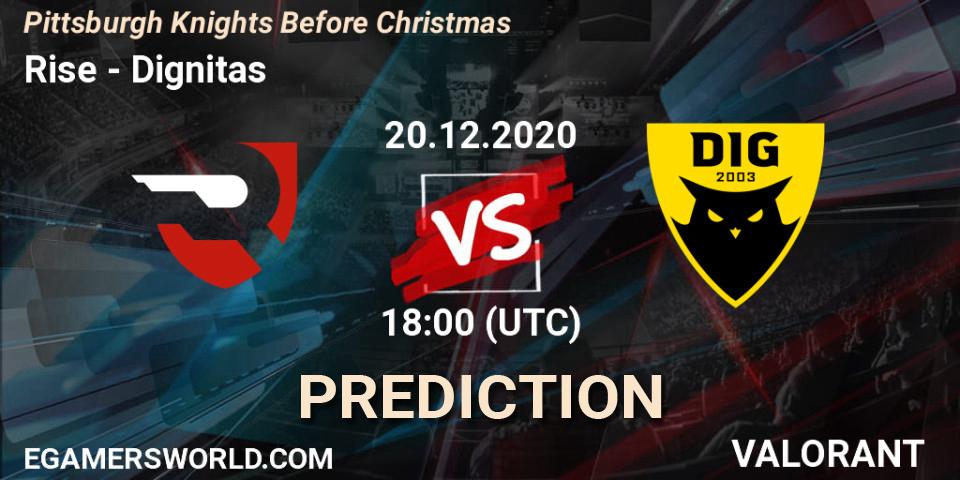 Rise vs Dignitas: Betting TIp, Match Prediction. 20.12.2020 at 18:00. VALORANT, Pittsburgh Knights Before Christmas