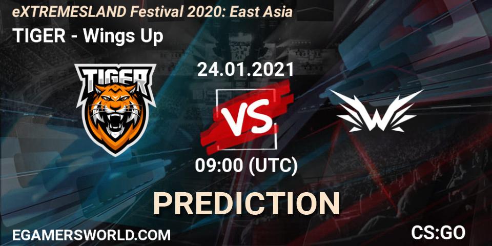 TIGER vs Wings Up: Betting TIp, Match Prediction. 24.01.21. CS2 (CS:GO), eXTREMESLAND Festival 2020: East Asia