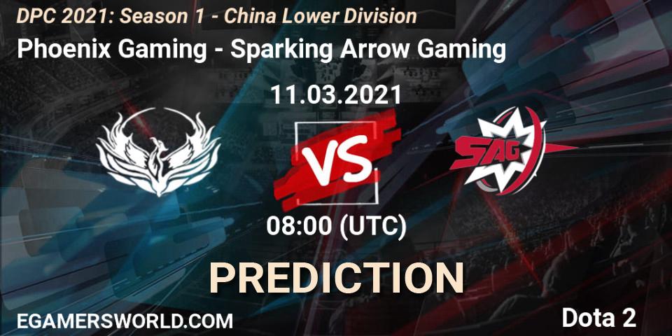 Phoenix Gaming vs Sparking Arrow Gaming: Betting TIp, Match Prediction. 11.03.2021 at 08:04. Dota 2, DPC 2021: Season 1 - China Lower Division