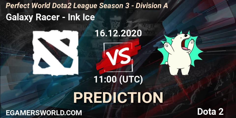Galaxy Racer vs Ink Ice: Betting TIp, Match Prediction. 16.12.2020 at 11:13. Dota 2, Perfect World Dota2 League Season 3 - Division A