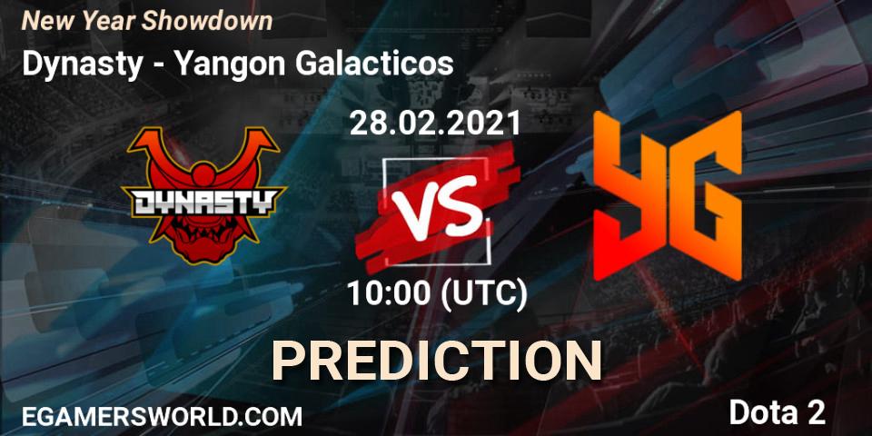 Dynasty vs Yangon Galacticos: Betting TIp, Match Prediction. 28.02.2021 at 10:15. Dota 2, New Year Showdown