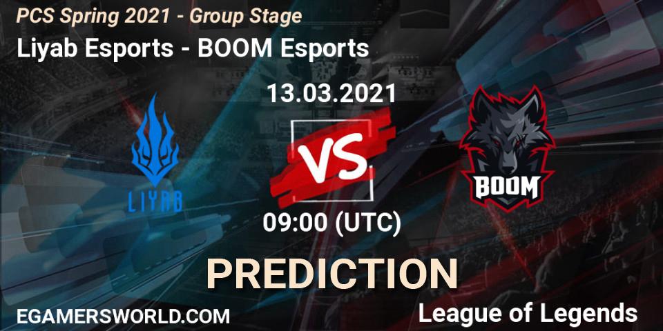 Liyab Esports vs BOOM Esports: Betting TIp, Match Prediction. 13.03.2021 at 09:00. LoL, PCS Spring 2021 - Group Stage
