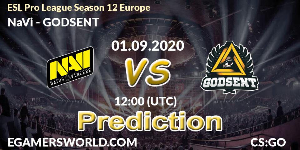 NaVi vs GODSENT: Betting TIp, Match Prediction. 01.09.20. CS2 (CS:GO), ESL Pro League Season 12 Europe
