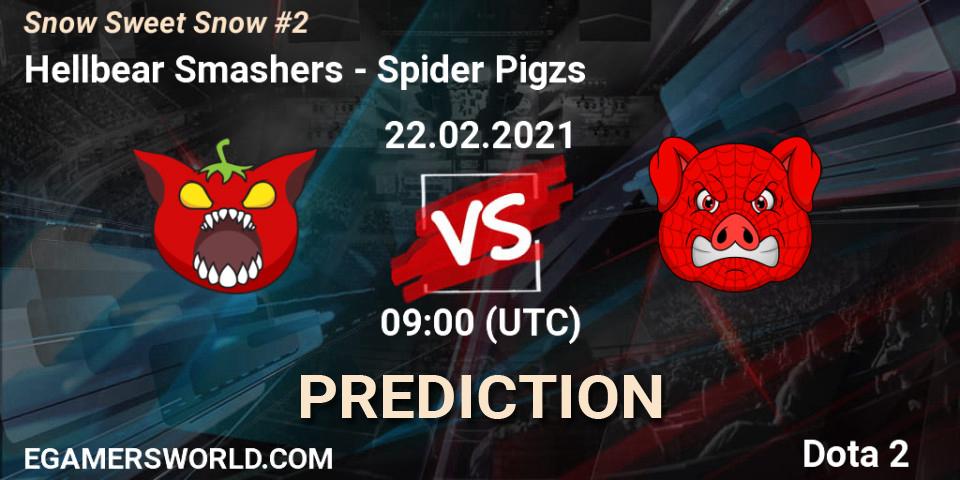 Hellbear Smashers vs Spider Pigzs: Betting TIp, Match Prediction. 22.02.2021 at 15:00. Dota 2, Snow Sweet Snow #2