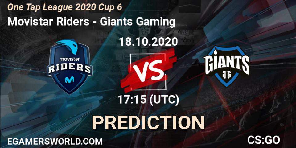Movistar Riders vs Giants Gaming: Betting TIp, Match Prediction. 18.10.20. CS2 (CS:GO), One Tap League 2020 Cup 6