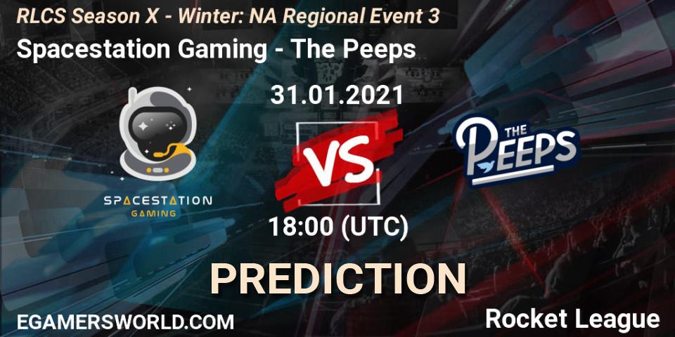 Spacestation Gaming vs The Peeps: Betting TIp, Match Prediction. 31.01.21. Rocket League, RLCS Season X - Winter: NA Regional Event 3