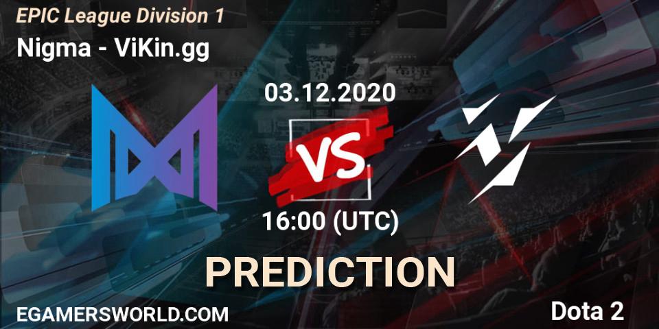 Nigma vs ViKin.gg: Betting TIp, Match Prediction. 03.12.2020 at 16:00. Dota 2, EPIC League Division 1