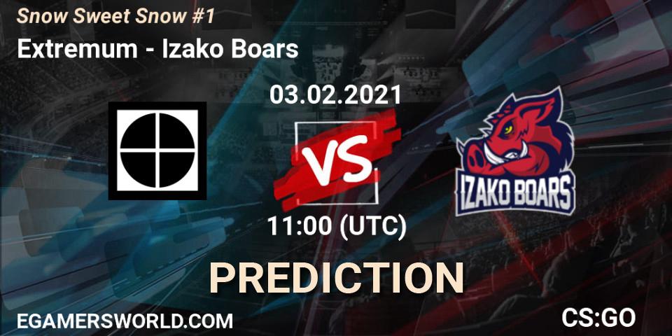 Extremum vs Izako Boars: Betting TIp, Match Prediction. 03.02.21. CS2 (CS:GO), Snow Sweet Snow #1