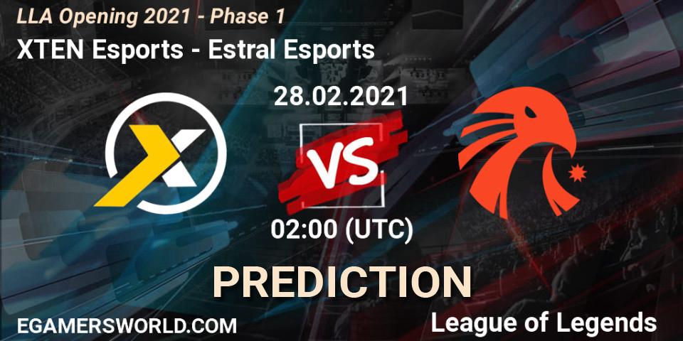 XTEN Esports vs Estral Esports: Betting TIp, Match Prediction. 28.02.21. LoL, LLA Opening 2021 - Phase 1