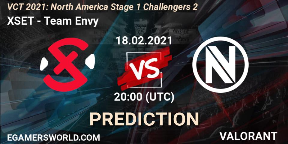 XSET vs Team Envy: Betting TIp, Match Prediction. 20.02.2021 at 20:00. VALORANT, VCT 2021: North America Stage 1 Challengers 2