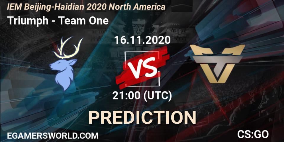 Triumph vs Team One: Betting TIp, Match Prediction. 16.11.20. CS2 (CS:GO), IEM Beijing-Haidian 2020 North America