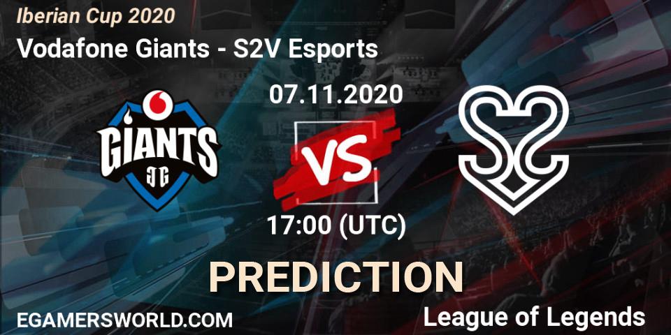 Vodafone Giants vs S2V Esports: Betting TIp, Match Prediction. 07.11.20. LoL, Iberian Cup 2020