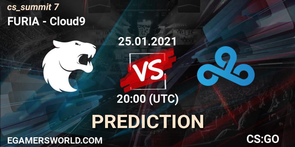 FURIA vs Cloud9: Betting TIp, Match Prediction. 25.01.2021 at 20:00. Counter-Strike (CS2), cs_summit 7