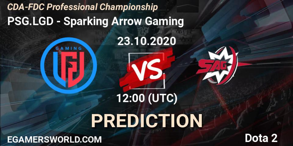 PSG.LGD vs Sparking Arrow Gaming: Betting TIp, Match Prediction. 23.10.2020 at 12:04. Dota 2, CDA-FDC Professional Championship