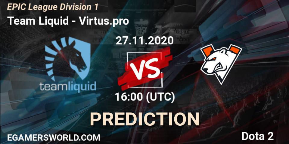 Team Liquid vs Virtus.pro: Betting TIp, Match Prediction. 27.11.20. Dota 2, EPIC League Division 1