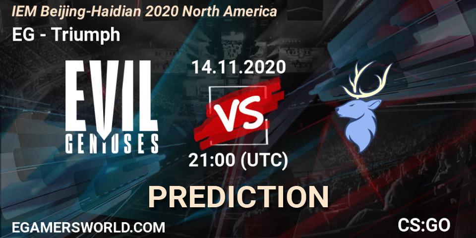 EG vs Triumph: Betting TIp, Match Prediction. 14.11.20. CS2 (CS:GO), IEM Beijing-Haidian 2020 North America