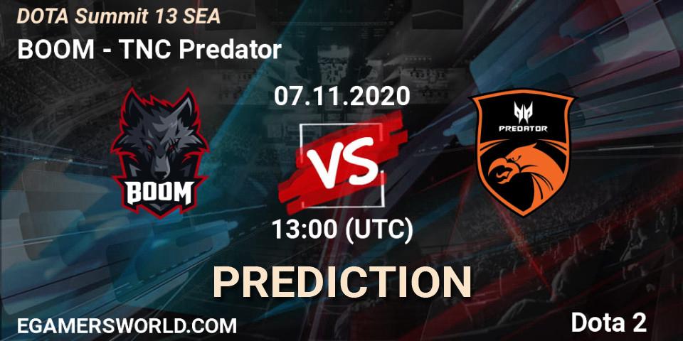 BOOM vs TNC Predator: Betting TIp, Match Prediction. 07.11.2020 at 13:28. Dota 2, DOTA Summit 13: SEA
