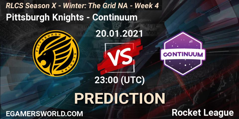 Pittsburgh Knights vs Continuum: Betting TIp, Match Prediction. 20.01.2021 at 23:00. Rocket League, RLCS Season X - Winter: The Grid NA - Week 4
