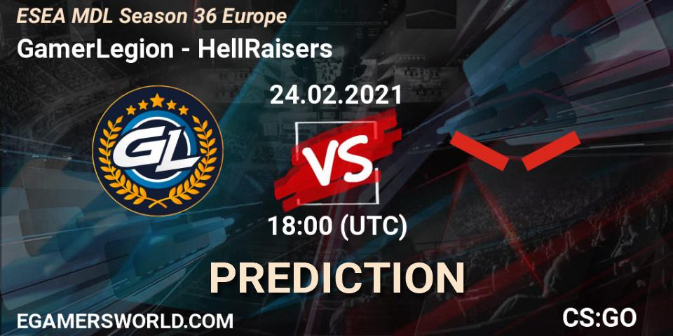 GamerLegion vs HellRaisers: Betting TIp, Match Prediction. 04.03.21. CS2 (CS:GO), MDL ESEA Season 36: Europe - Premier division